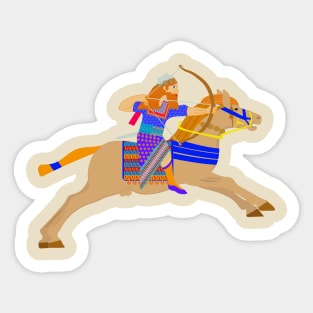 Ancient Persian Knight Archer Warrior Riding Horse Sticker